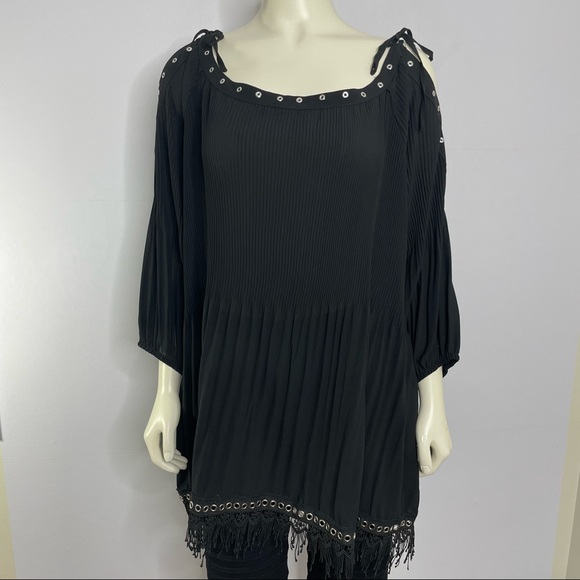 CARTISE High End Designer Grommet Cold Shoulder Tunic - Sz XL / 12 - Picture 2 of 12